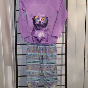 Girl's dog pajama set
